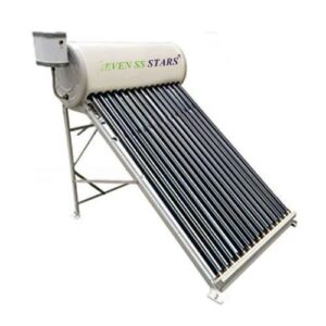 Seven SS Stars 150 Liters Pressurized Heat-Pipe Tube Stainless Steel Solar Water Heater White Cover