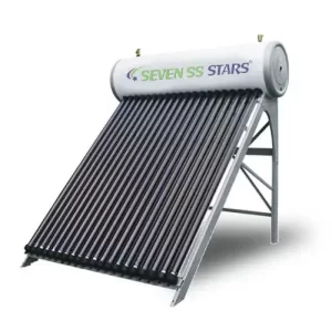 Seven SS Stars 240 Liters Non Pressurized Plastic Salty Water Solar Water Heater | White Cover