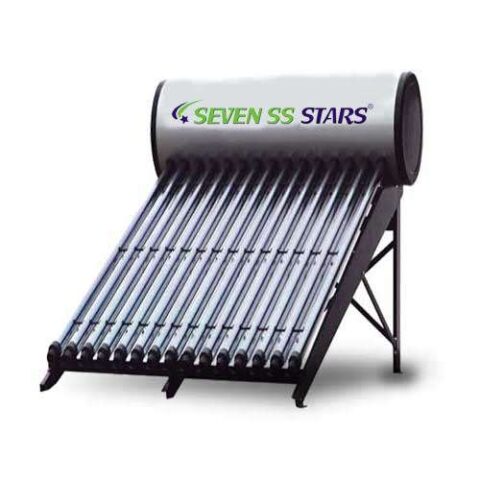Seven SS Stars 150 Liters Pressurized Heat-Pipe Tube Stainless Steel Solar Water Heater |Shinny Cover
